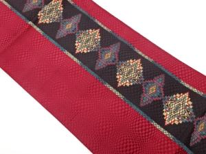 本場筑前博多縞に菱模様名古屋帯